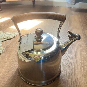 The Pioneer Woman 1.8 QT Stainless Steel Tea Kettle – Wood Handle Whistling Pot